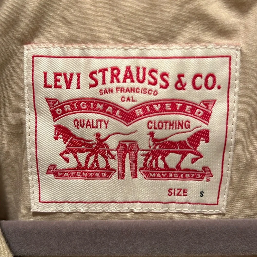 LEVI'S Alexa Classic Oversized Linen Blend Blazer With Double-Breasted Beige